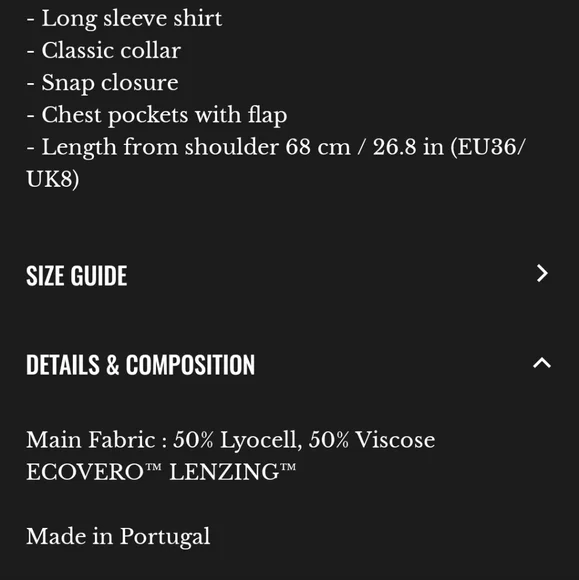 Sezane Davina Long Sleeve Snap Closure Shirt - Picture 4 of 11